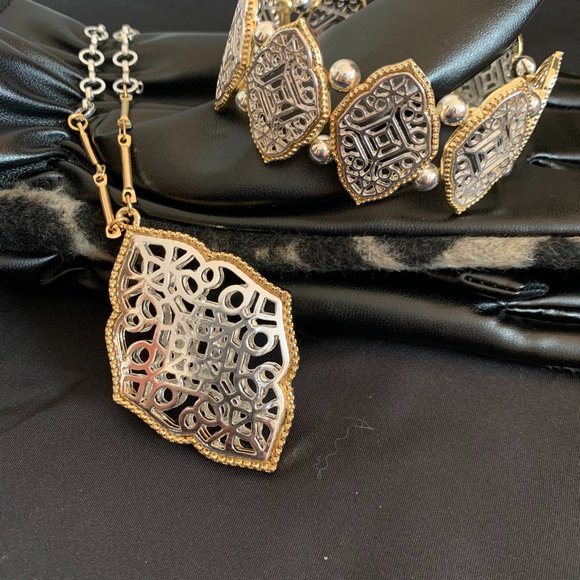 Style & Co Filigree Necklace & Bracelet Set - Picture 2 of 12